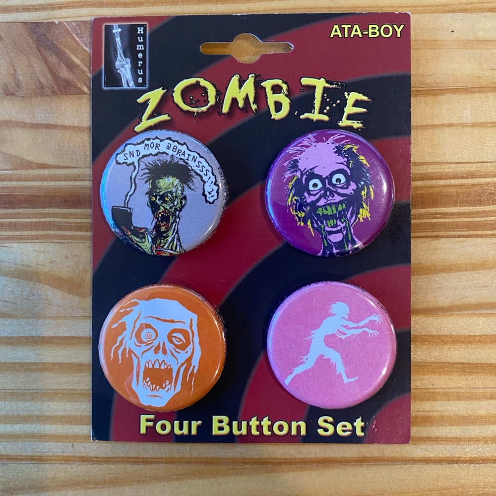 Set of 4 Zombie Pins